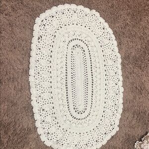 Elegant Oval Crochet Doily